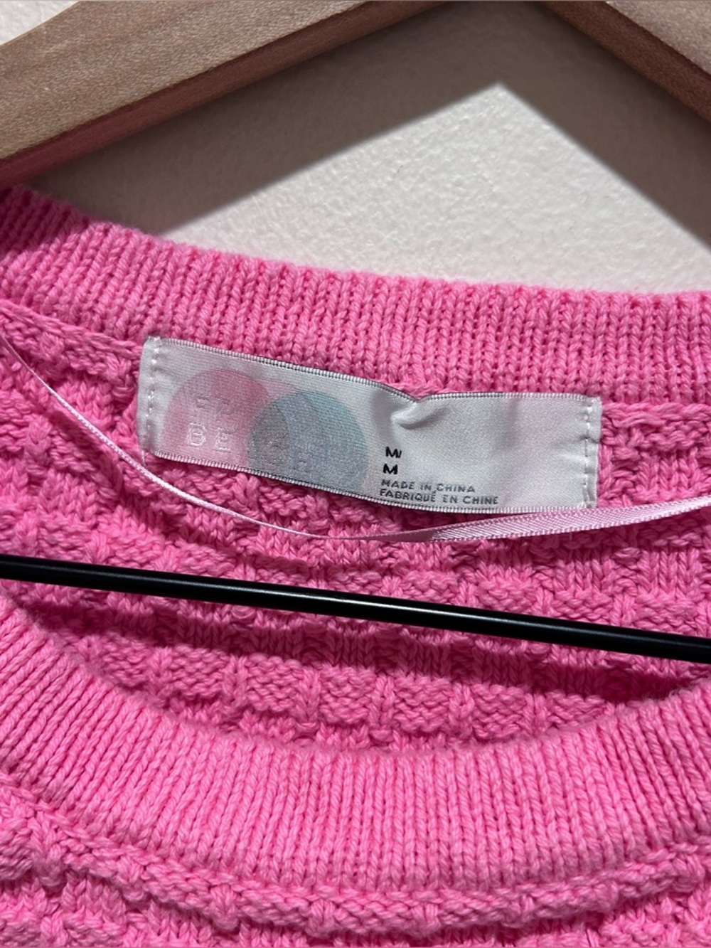 FP Beach Free People Drifter Chunky Knit Sweater Top - Pink Carnation - Medium - Picture 3 of 6